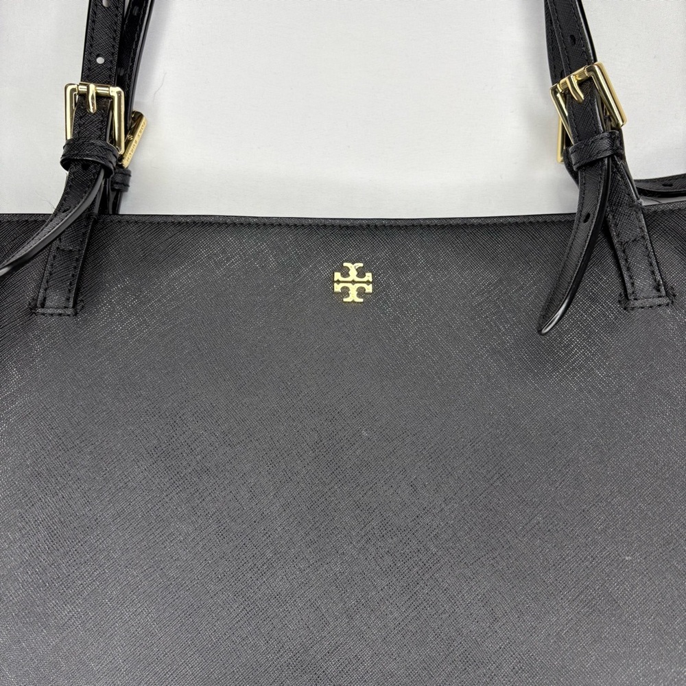 ❌SOLD!❌ $320 Tory Burch York Tote Black Saffiano Leather size Large EUC - Picture 5 of 17
